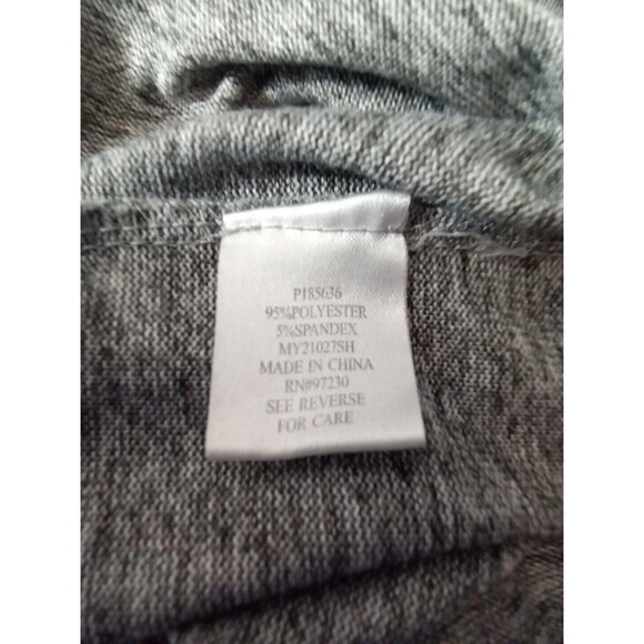 Absolutely Famous XL Hooded Long Sleeve Top Gray V-neckline Criss-cross - Picture 12 of 13